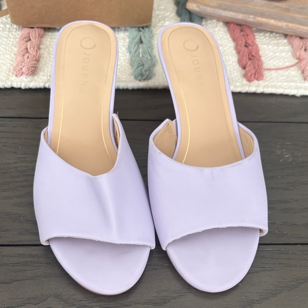 Journee Collection Women's Light Purple Mules